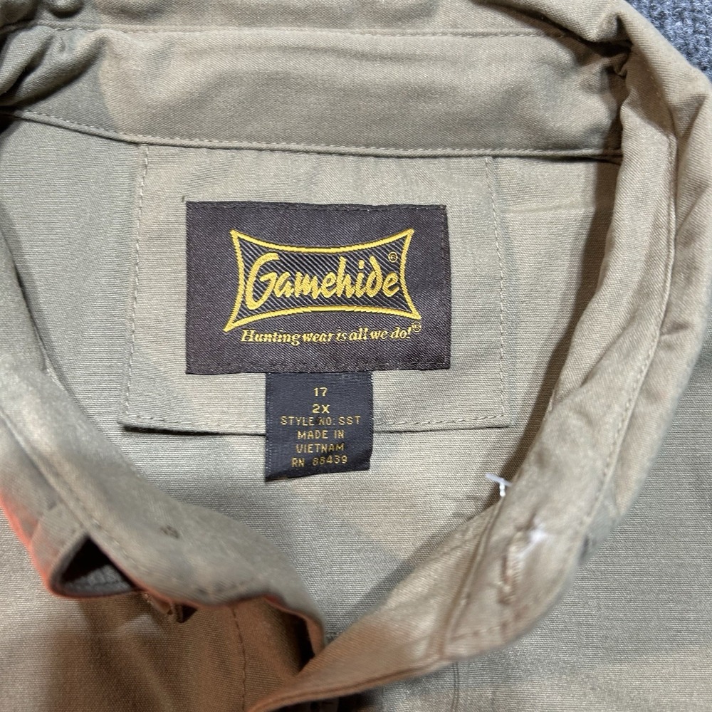 Gamehide Shirt Men's XXL Tan Orange SST Upland Hunting Blaze Shooting Patch - Picture 4 of 9